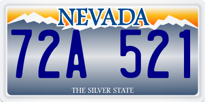 NV license plate 72A521