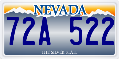 NV license plate 72A522