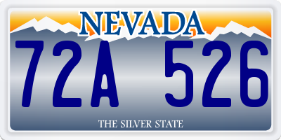 NV license plate 72A526