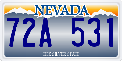 NV license plate 72A531