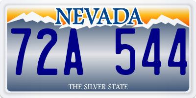 NV license plate 72A544