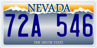 NV license plate 72A546