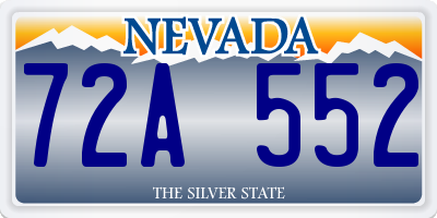 NV license plate 72A552