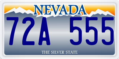 NV license plate 72A555