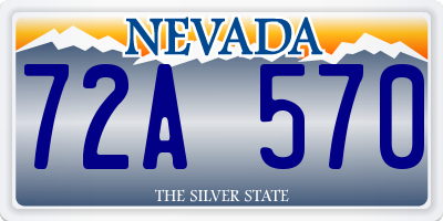 NV license plate 72A570