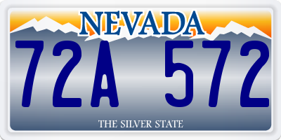 NV license plate 72A572