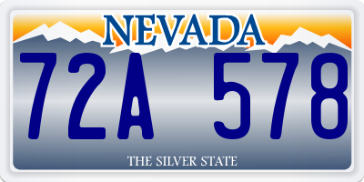 NV license plate 72A578