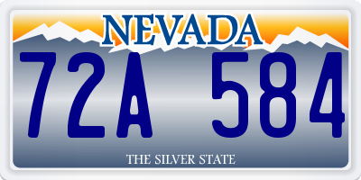 NV license plate 72A584