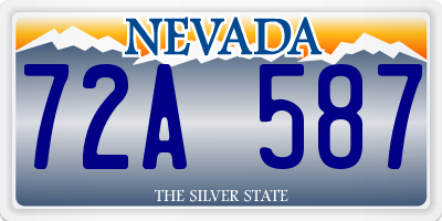 NV license plate 72A587