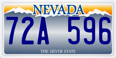 NV license plate 72A596