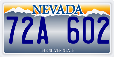 NV license plate 72A602