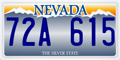 NV license plate 72A615
