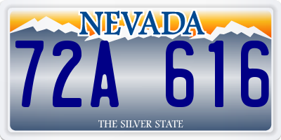 NV license plate 72A616