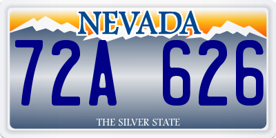 NV license plate 72A626