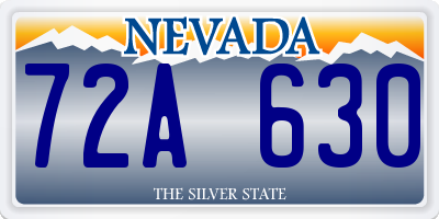 NV license plate 72A630