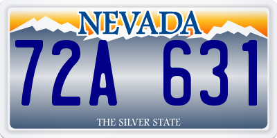 NV license plate 72A631