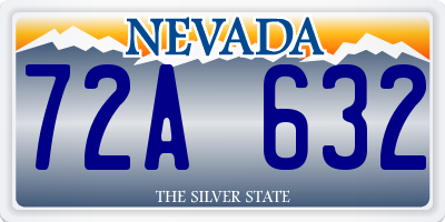 NV license plate 72A632