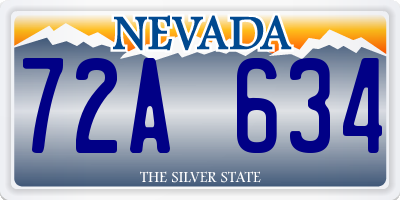 NV license plate 72A634