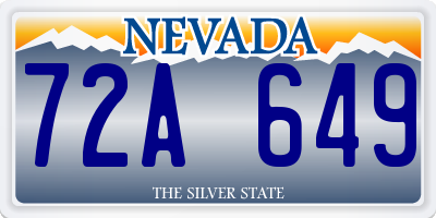 NV license plate 72A649