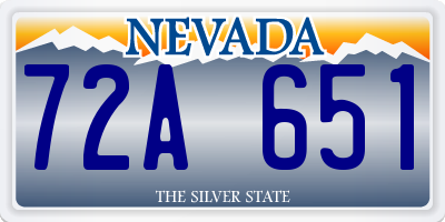 NV license plate 72A651
