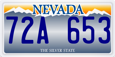 NV license plate 72A653