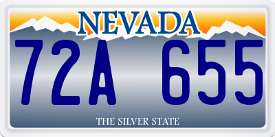 NV license plate 72A655