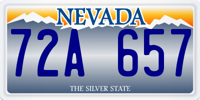NV license plate 72A657