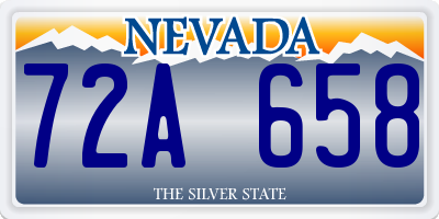 NV license plate 72A658