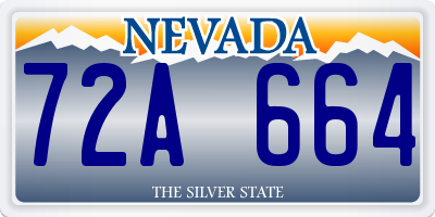 NV license plate 72A664