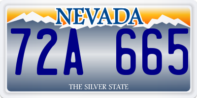 NV license plate 72A665