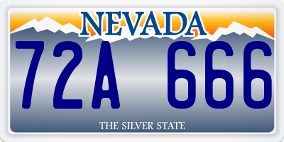 NV license plate 72A666