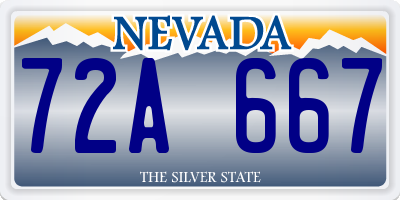 NV license plate 72A667