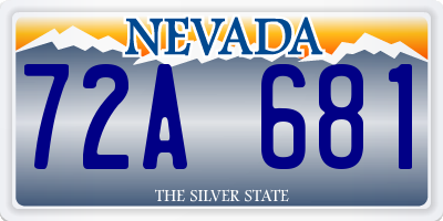 NV license plate 72A681