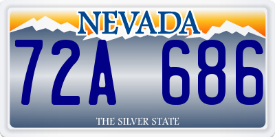 NV license plate 72A686