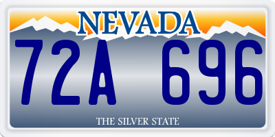 NV license plate 72A696