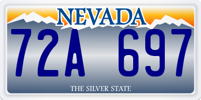NV license plate 72A697