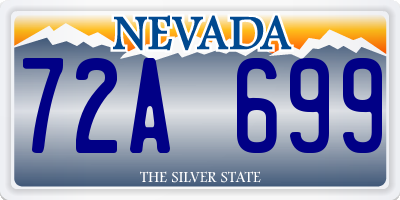 NV license plate 72A699