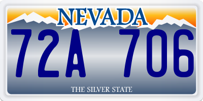 NV license plate 72A706