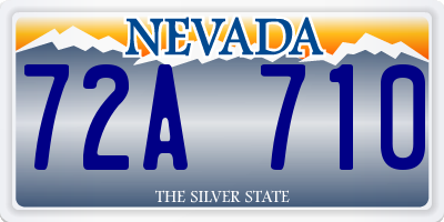 NV license plate 72A710