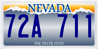 NV license plate 72A711