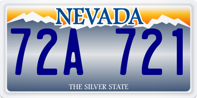 NV license plate 72A721