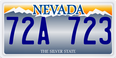 NV license plate 72A723