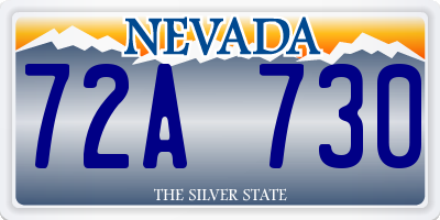 NV license plate 72A730