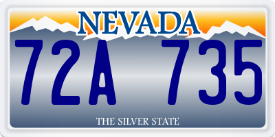 NV license plate 72A735