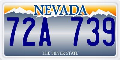 NV license plate 72A739