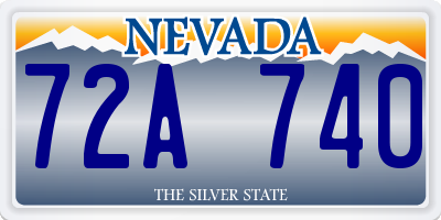 NV license plate 72A740