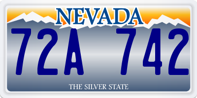 NV license plate 72A742