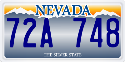 NV license plate 72A748