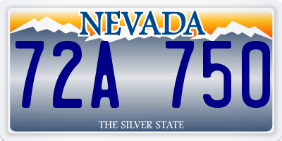 NV license plate 72A750