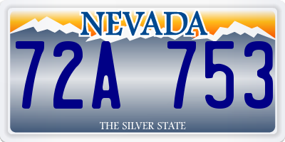 NV license plate 72A753